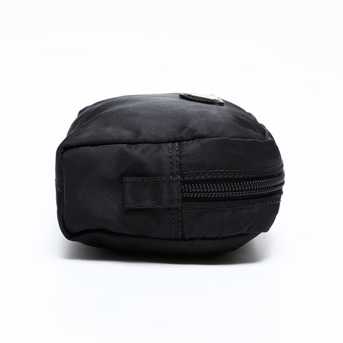 極美品 プラダ PRADA ナイロン トライアングル ロゴ ポーチ ブラック WS22220