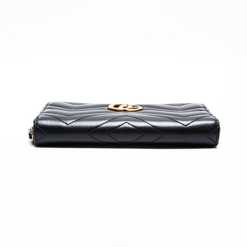 グッチ GUCCI GGマーモント レザー マトラッセ 長財布 ブラック WS22223