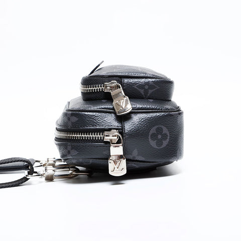 ルイ・ヴィトン LOUIS VUITTON タイガ ラマ アウトドア ポシェット ショルダーバッグ ブラック WS22224