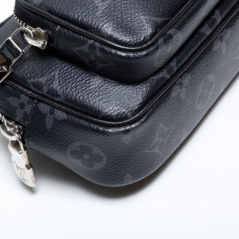 ルイ・ヴィトン LOUIS VUITTON タイガ ラマ アウトドア ポシェット ショルダーバッグ ブラック WS22224