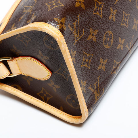 LOUIS VUITTON 2005 Monogram Popincourt Long Shoulder Bag Brown WS22226