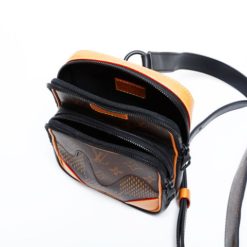 LOUIS VUITTON NIGO Collaboration Damier Giant Amazon Sling Shoulder Bag Brown WS22228