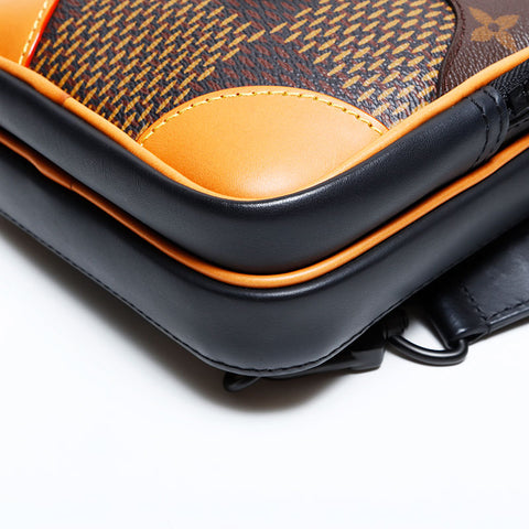 ルイ・ヴィトン LOUIS VUITTON NIGO コラボ ダミエジャイアント アマゾン スリング ショルダーバッグ ブラウン WS22228