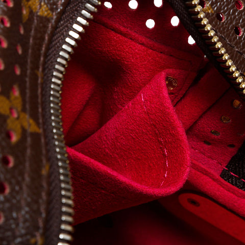 LOUIS VUITTON 2006 Monogram Perfo Mini Trocadero Umhängetasche Braun WS22232