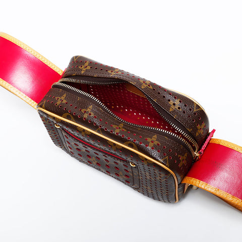 LOUIS VUITTON 2006 Monogram Perfo Mini Trocadero Shoulder Bag Brown WS22232