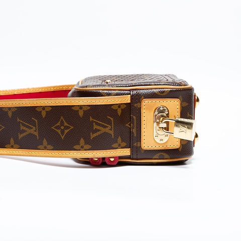 LOUIS VUITTON 2006 Monogram Perfo Mini Trocadero Shoulder Bag Brown WS22232