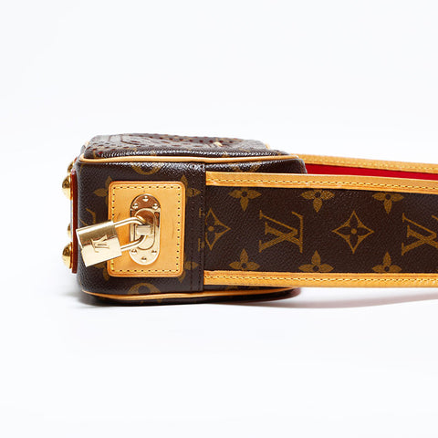 LOUIS VUITTON 2006 Monogram Perfo Mini Trocadero Shoulder Bag Brown WS22232