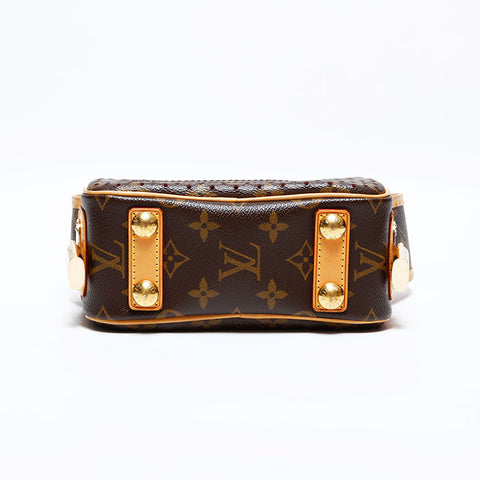 LOUIS VUITTON 2006 Monogram Perfo Mini Trocadero Shoulder Bag Brown WS22232