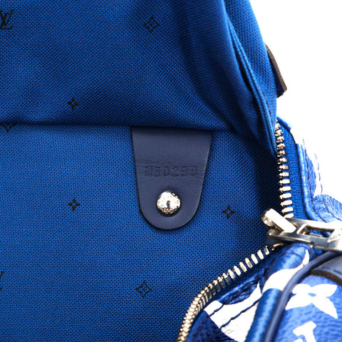 LOUIS VUITTON 2020 Speedy Bandouliere 30 LV Escale Boston bag blue WS22234