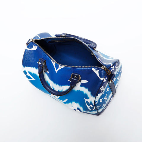 LOUIS VUITTON 2020 Speedy Bandouliere 30 LV Escale Boston bag blue WS22234