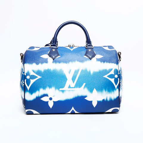 LOUIS VUITTON 2020 Speedy Bandouliere 30 LV Escale Boston bag blue WS22234