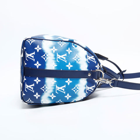 LOUIS VUITTON 2020 Speedy Bandouliere 30 LV Escale Boston bag blue WS22234