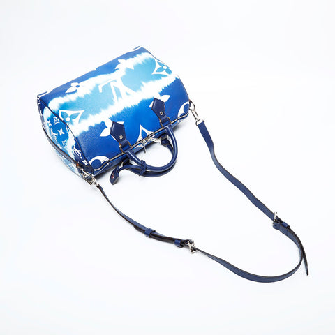 LOUIS VUITTON 2020 Speedy Bandouliere 30 LV Escale Boston bag blue WS22234