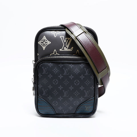 louis vuitton backpack purse amazon LOUIS VUITTON Monogram Eclipse Amazon Sling Bag Shoulder Bag black WS2 – NUIR VINTAGE