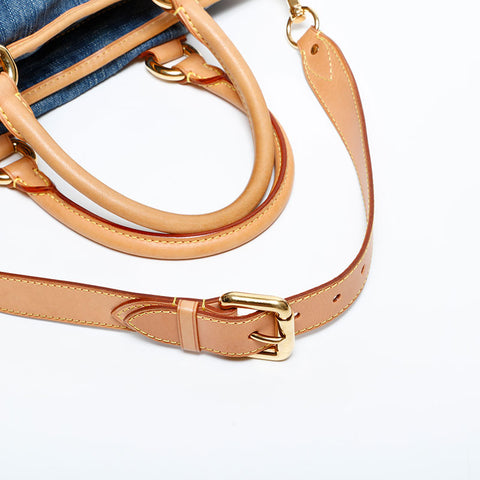 極美品 ルイ・ヴィトン LOUIS VUITTON 2007年製 モノグラムデニム ネオカヴィ MM ハンドバッグ ネイビー WS22238