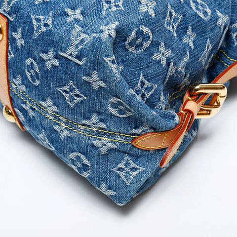 極美品 ルイ・ヴィトン LOUIS VUITTON 2007年製 モノグラムデニム ネオカヴィ MM ハンドバッグ ネイビー WS22238