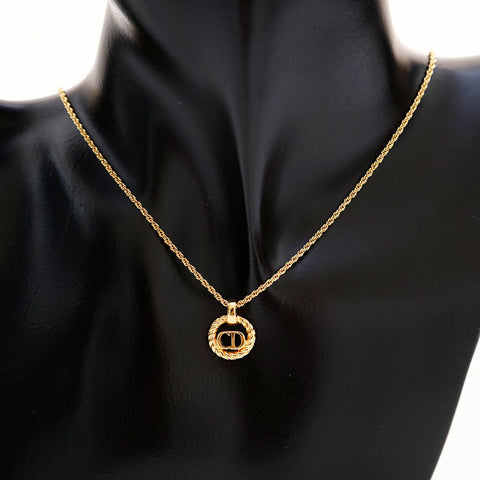 Christian Dior CD logo Necklace gold WS22241