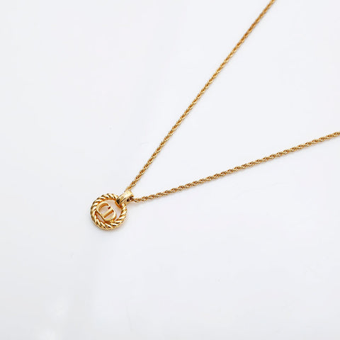 Christian Dior CD logo Necklace gold WS22241