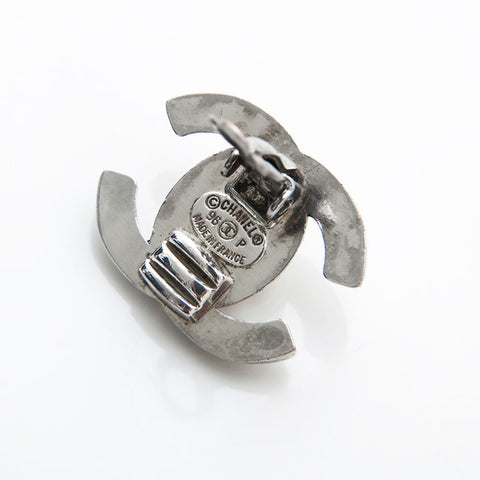 CHANEL 96P Turn Lock Earring Silver WS22244