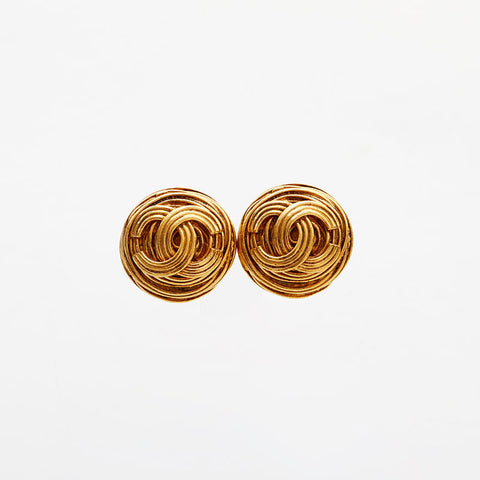CHANEL 94A COCO Mark Earring gold WS22245