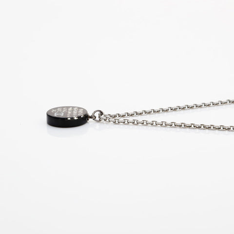 CHANEL 2005 COCO Mark Rhinestone Necklace Silver WS22246