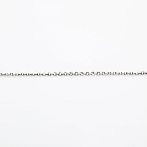 CHANEL 2005 COCO Mark Rhinestone Necklace Silver WS22246