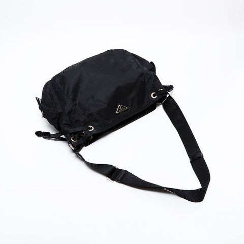 PRADA Nylon drawstring purse Shoulder Bag black WS22248