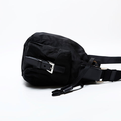 PRADA Nylon drawstring purse Shoulder Bag black WS22248