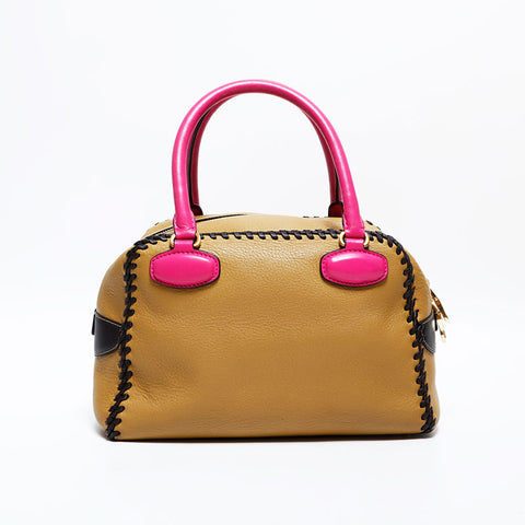 ロエベ LOEWE アマソナ26 レザー アナグラム ハンドバッグ ブラウン WS22249