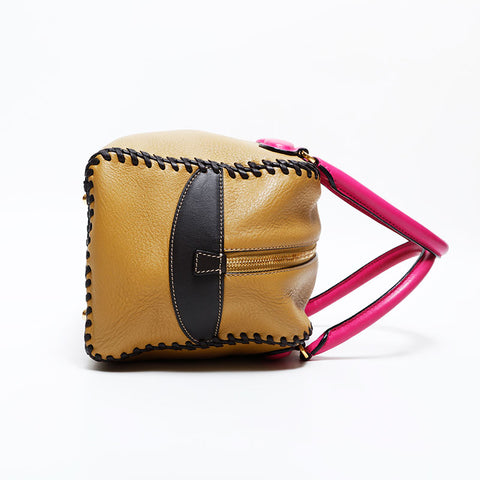 ロエベ LOEWE アマソナ26 レザー アナグラム ハンドバッグ ブラウン WS22249