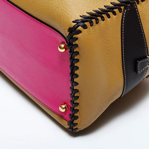 ロエベ LOEWE アマソナ26 レザー アナグラム ハンドバッグ ブラウン WS22249