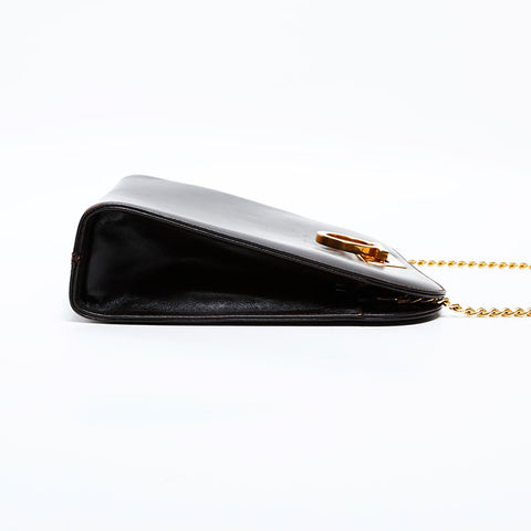 サルヴァトーレフェラガモ Salvatore Ferragamo レザー ガンチーニ ショルダーバッグ ブラウン WS22251
