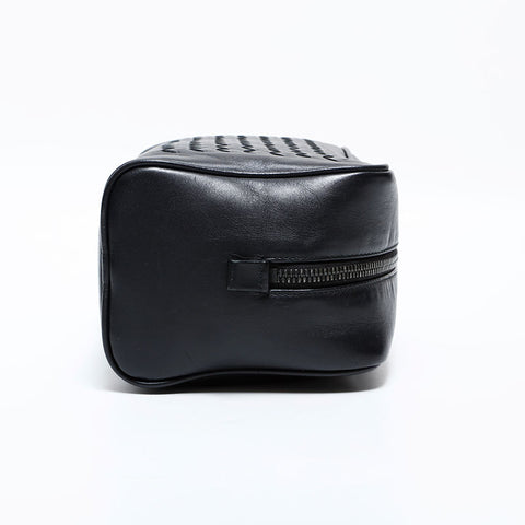 極美品 ボッテガヴェネタ BOTTEGAVENETA イントレチャート オーガナイザー ハンドバッグ クラッチバッグ ブラック WS22252