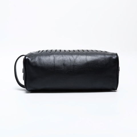 極美品 ボッテガヴェネタ BOTTEGAVENETA イントレチャート オーガナイザー ハンドバッグ クラッチバッグ ブラック WS22252