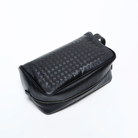極美品 ボッテガヴェネタ BOTTEGAVENETA イントレチャート オーガナイザー ハンドバッグ クラッチバッグ ブラック WS22252