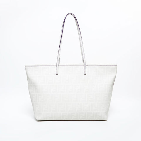 フェンディ FENDI ズッキーノ PVC ショルダーバッグ ホワイト WS22253