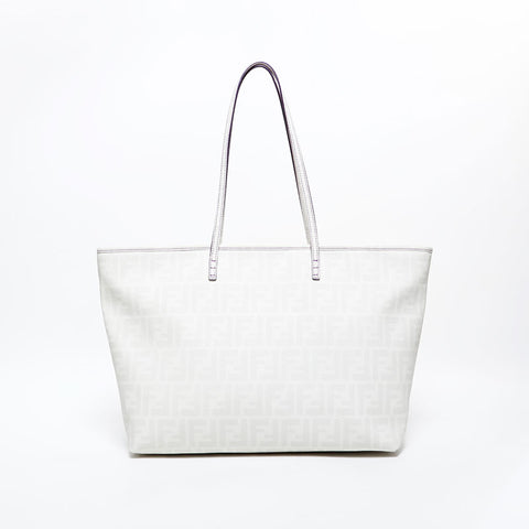 フェンディ FENDI ズッキーノ PVC ショルダーバッグ ホワイト WS22253