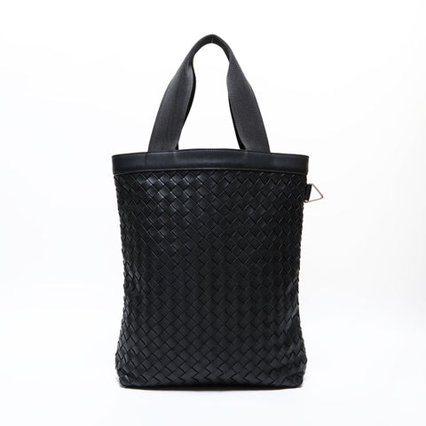 ボッテガヴェネタ BOTTEGAVENETA イントレチャート レザー ショルダーバッグ ブラック WS22254
