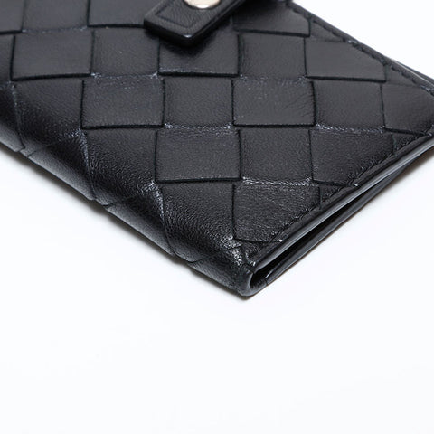 ボッテガヴェネタ BOTTEGAVENETA イントレチャート レザー キーケース ブラック WS22256
