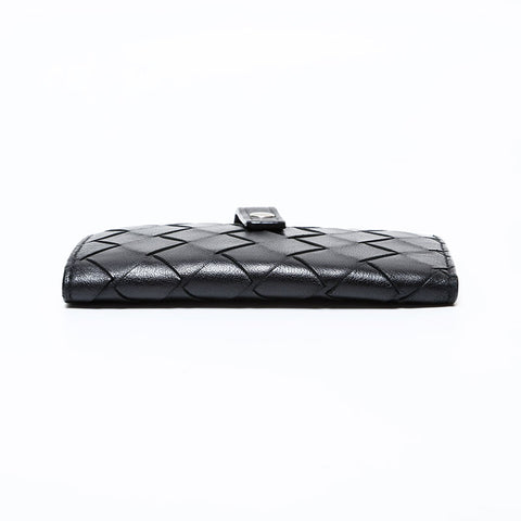 ボッテガヴェネタ BOTTEGAVENETA イントレチャート レザー キーケース ブラック WS22256
