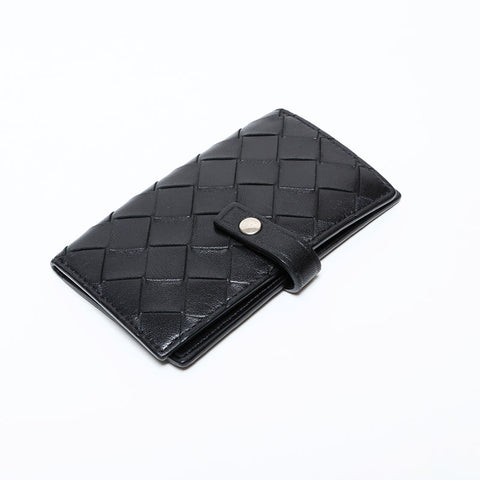ボッテガヴェネタ BOTTEGAVENETA イントレチャート レザー キーケース ブラック WS22256