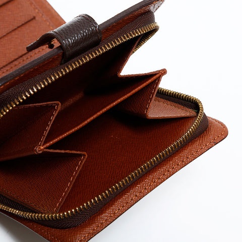 ルイ・ヴィトン LOUIS VUITTON モノグラム コンパクトジップ 2004年製 二つ折り財布 ブラウン WS22257