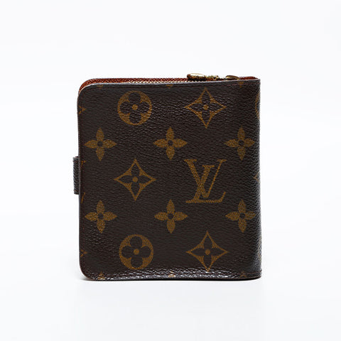 ルイ・ヴィトン LOUIS VUITTON モノグラム コンパクトジップ 2004年製 二つ折り財布 ブラウン WS22257