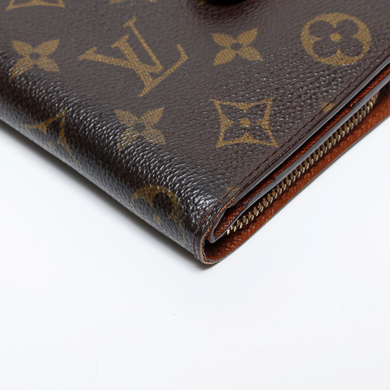 美品　LOUIS VUITTON ルイ・ヴィトン　折り財布　モノグラム　ブラウン ルイ・ヴィトン LOUIS VUITTON モノグラム コンパクトジップ
