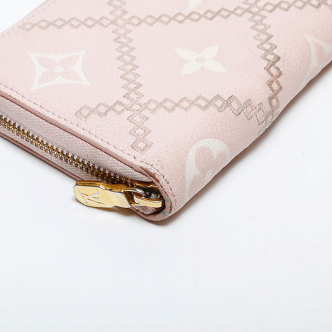 ルイ・ヴィトン LOUIS VUITTON ジッピー・ウォレット モノグラムアンプラント レザー 長財布 ピンク WS22258