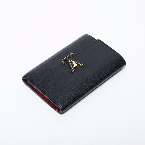 ルイ・ヴィトン LOUIS VUITTON ポルトフォイユ カプシーヌ 三つ折り財布 ブラック WS22259