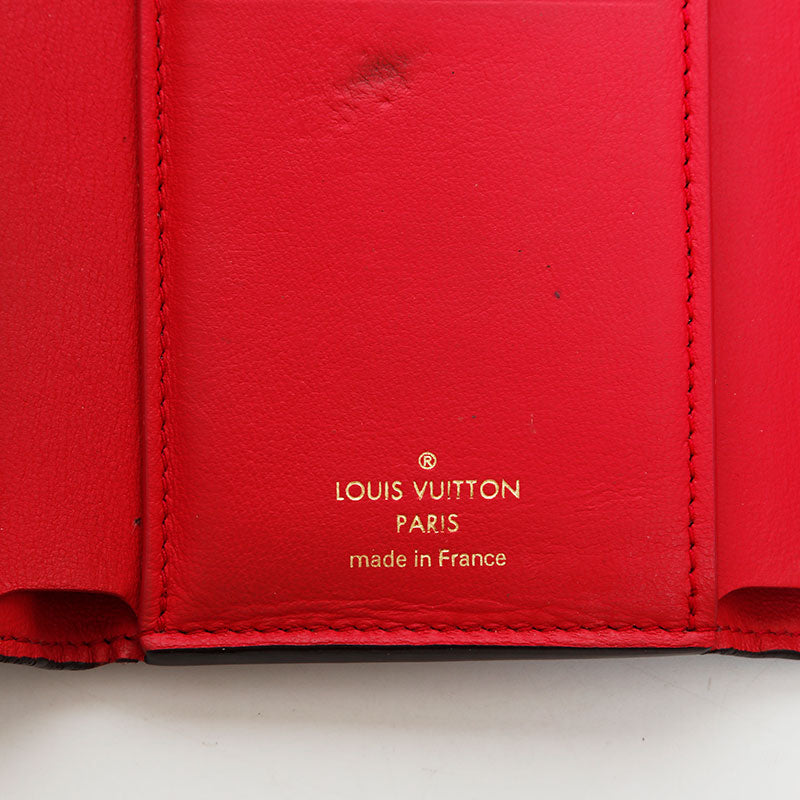 LV レッド 三つ折り財布　カプシーヌ LOUIS VUITTON ルイヴィトン 三つ折り財布 ポルトフォイユ