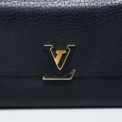 ルイ・ヴィトン LOUIS VUITTON ポルトフォイユ カプシーヌ 三つ折り財布 ブラック WS22259