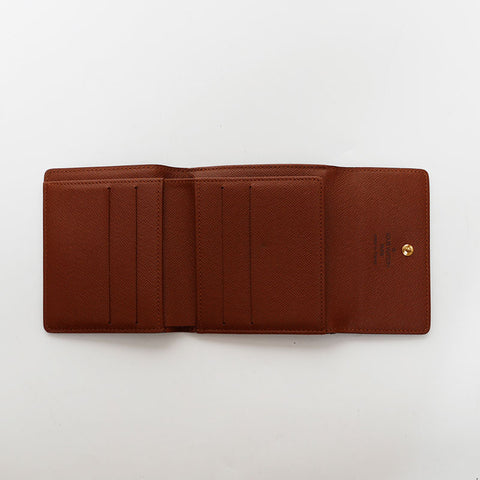 ルイ・ヴィトン LOUIS VUITTON モノグラム 2002年製 ポルトモネ・ビエ・カルトクレディ 三つ折り財布 ブラウン WS22260