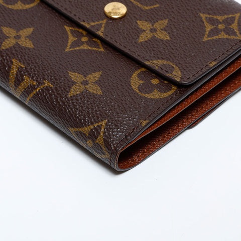 ルイ・ヴィトン LOUIS VUITTON モノグラム 2002年製 ポルトモネ・ビエ・カルトクレディ 三つ折り財布 ブラウン WS22260